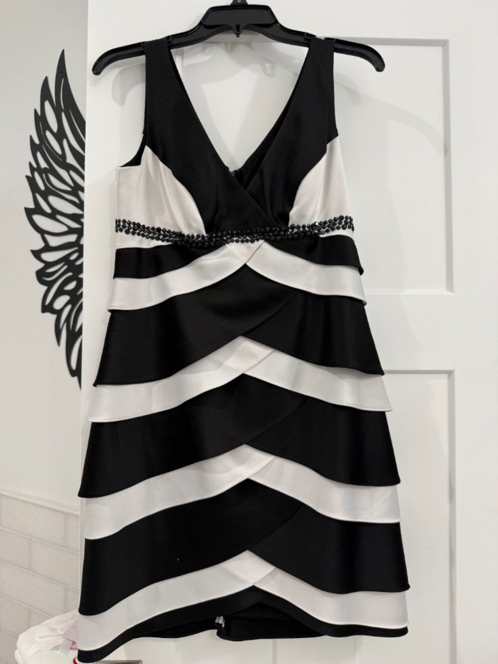 Beautiful black and white formal dress